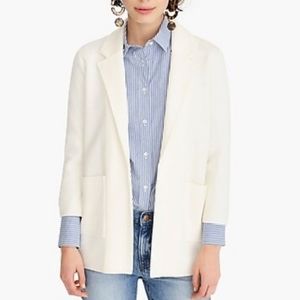 J. Crew Sophie Open Front Sweater Blazer in Ivory